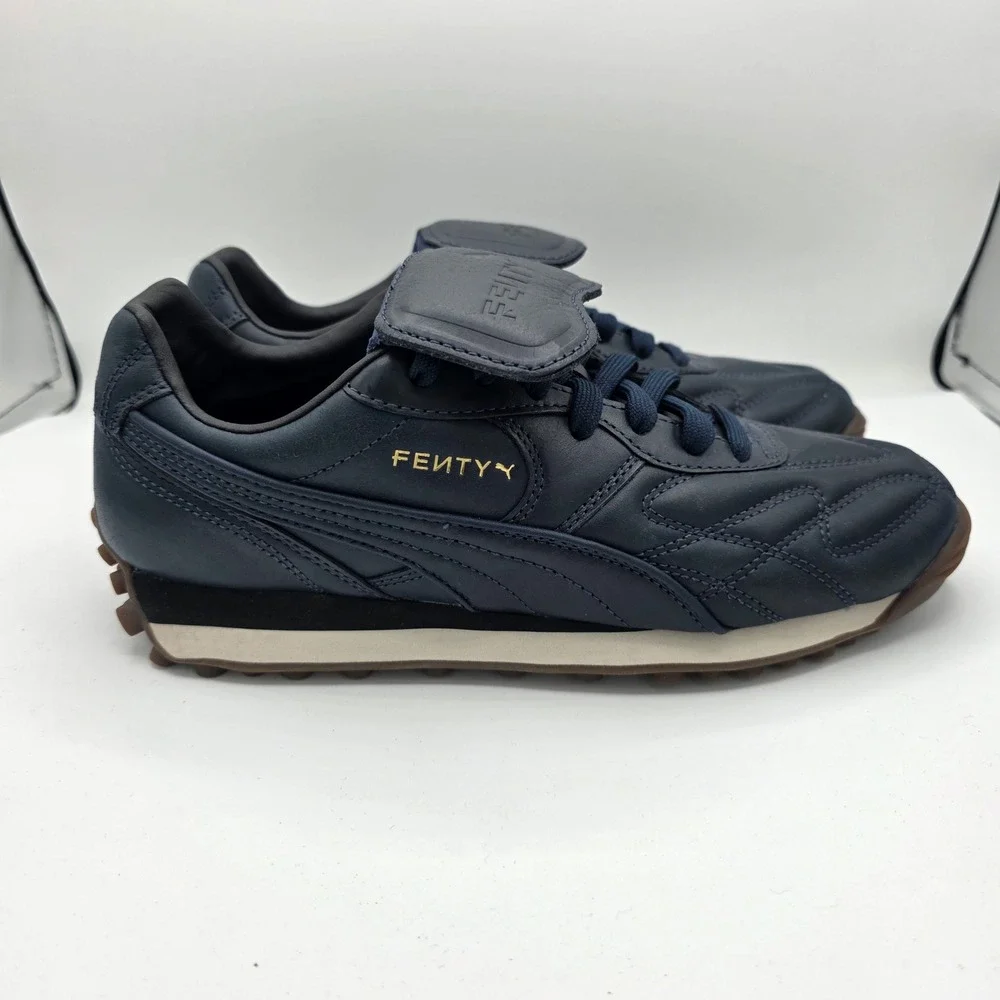 NWOB Puma Fenty x Avanti VL Rihanna Club Navy Leather Shoes Women 9 399262-01